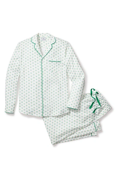 Shop Petite Plume Match Point Cotton Pajamas In Green