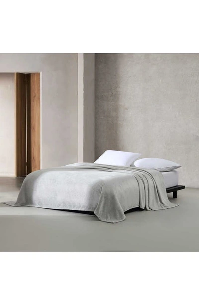 Shop Calvin Klein Core Plush Blanket In Grey