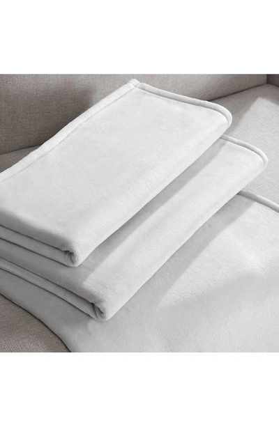 Shop Calvin Klein Core Plush Blanket In Grey