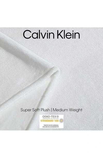 Calvin Klein Core Plush Blanket In White