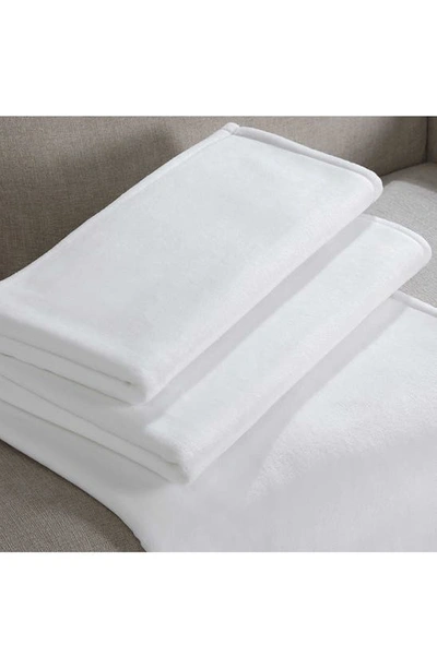 Shop Calvin Klein Core Plush Blanket In White