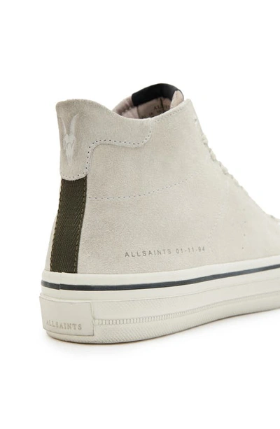 Shop Allsaints Lewis High Top Sneaker In Chalk White