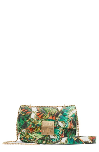 Shop Aldo Feyxx Tropical Print Quilted Crossbody Bag In Bright Multi