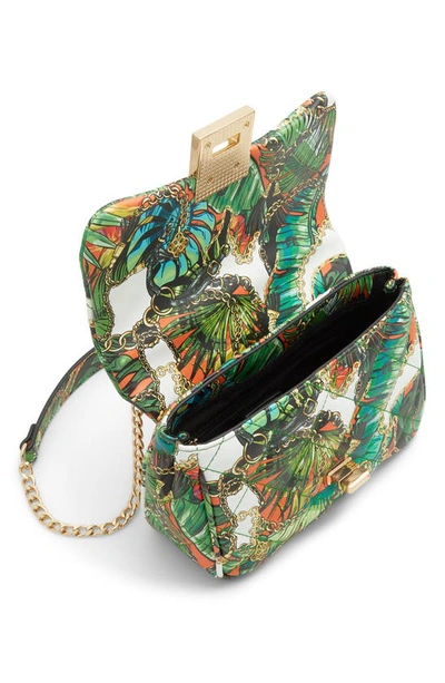 Shop Aldo Feyxx Tropical Print Quilted Crossbody Bag In Bright Multi