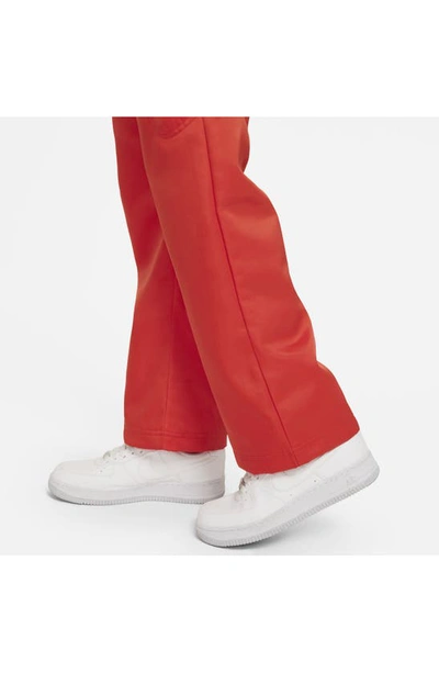 Shop Nike Kids' Sportswear Water Repellent Cargo Pants In Picante Red/ White