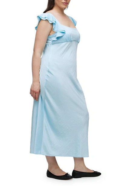 Shop Madewell Flutter Sleeve Maxi Dress In Clarity