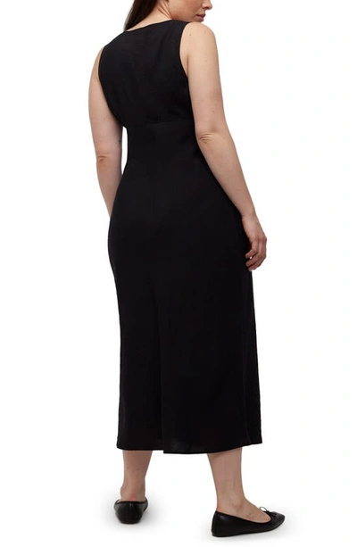 Madewell The Ariana Midi Dress In True Black