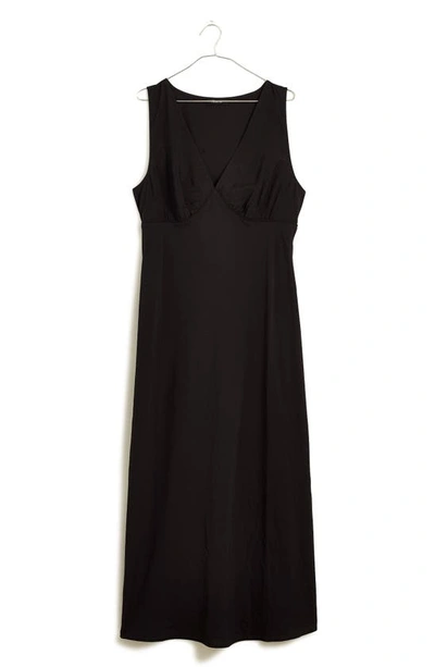 Madewell The Ariana Midi Dress In True Black