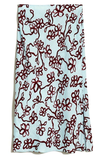 Madewell The Layton Floral Midi Slip Skirt In Gentle Wind