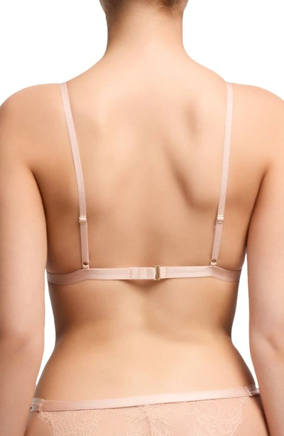Von Follies By Dita Von Teese Fantacist Unlined Tie Front Bralette In Vintage Peach