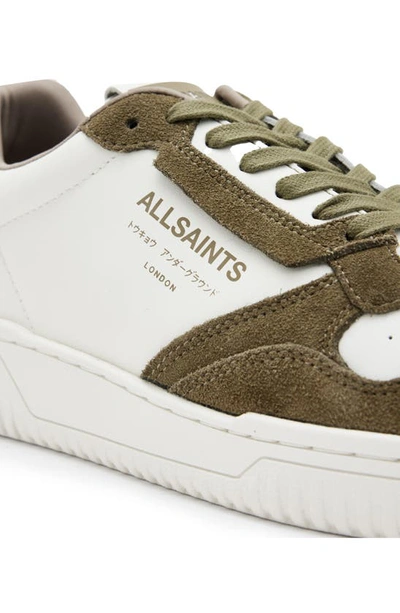 Shop Allsaints Regan Low Top Sneaker In White/ Khaki