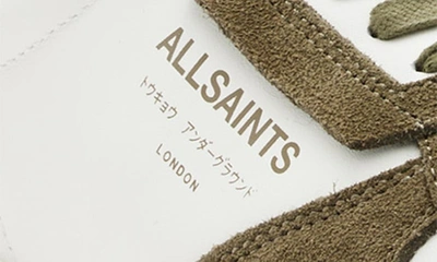 Shop Allsaints Regan Low Top Sneaker In White/ Khaki