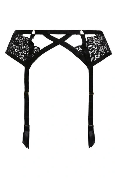 Shop Von Follies By Dita Von Teese Mad Xxx Suspender Belt In Black