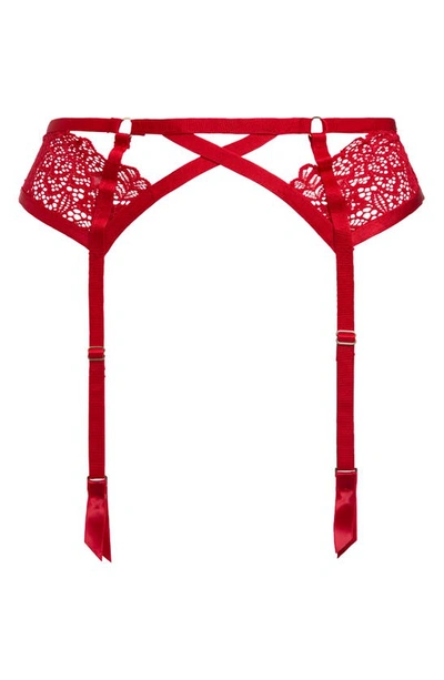 Shop Von Follies By Dita Von Teese Mad Xxx Suspender Belt In Flame