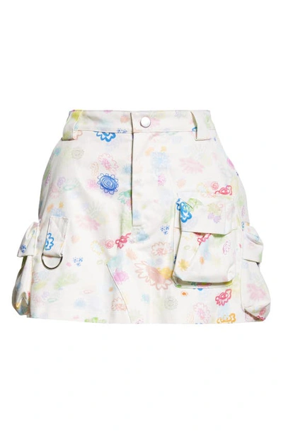 Shop Collina Strada Bloom Doodle Twill Cargo Miniskirt