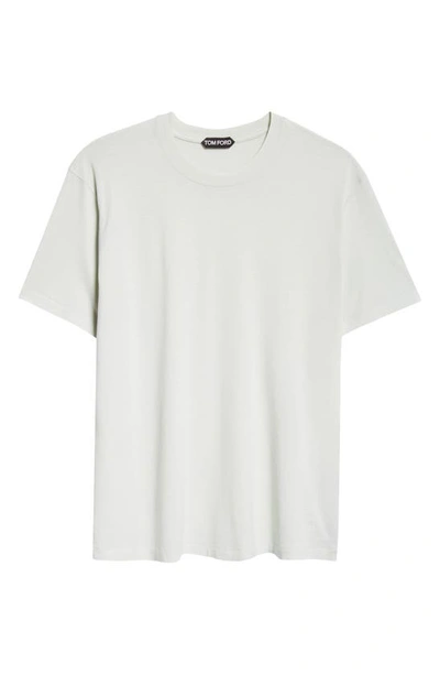 Shop Tom Ford Short Sleeve Crewneck T-shirt In Pale Mint