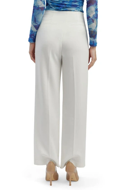 Shop Bardot Anna High Waist Wide Leg Pants In Orchid White