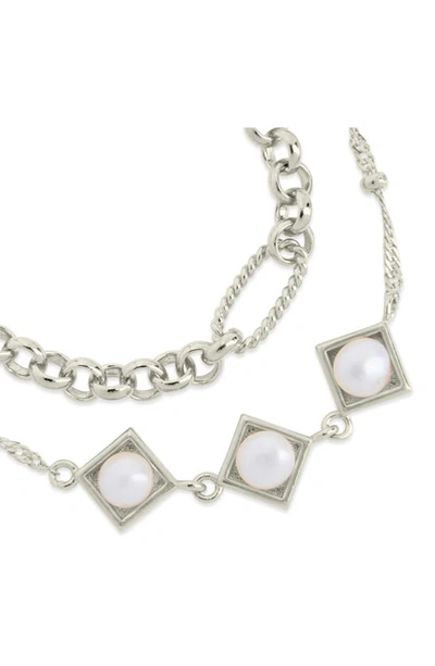 Shop Sterling Forever Reine Set Of 2 Bracelets In Silver