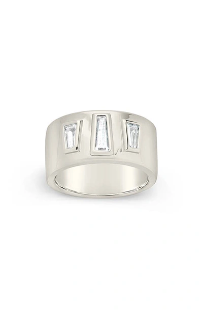 Shop Sterling Forever Colsie Cigar Band Ring In Silver