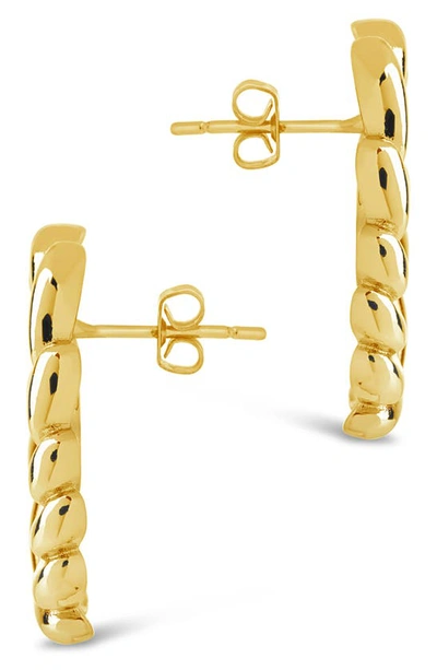 Shop Sterling Forever Moulinet Flower Stud Earrings In Gold
