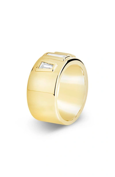 Shop Sterling Forever Colsie Cigar Band Ring In Gold