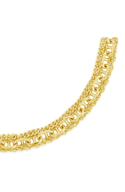 Shop Sterling Forever Nevaeh Layered Chain Bracelet In Gold