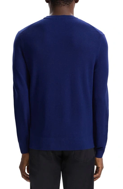 Shop Theory Riland Crewneck Sweater In Ocean