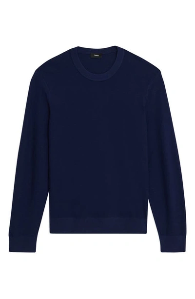 Shop Theory Riland Crewneck Sweater In Ocean
