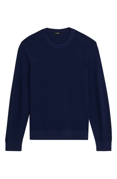Theory Riland Crewneck Sweater In Ocean