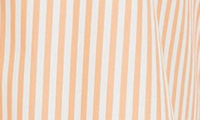 Shop Max Mara Fufy Stripe Cotton Button-up Shirt In Orange