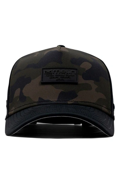 Melin Odyssey Brick Hydro Performance Snapback Hat In Olive Camo Midnight