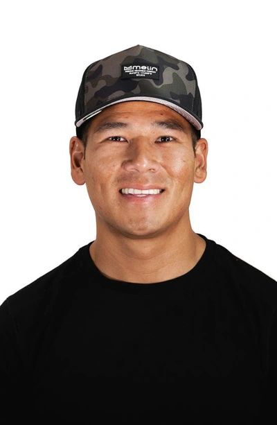 Melin Odyssey Brick Hydro Performance Snapback Hat In Olive Camo Midnight