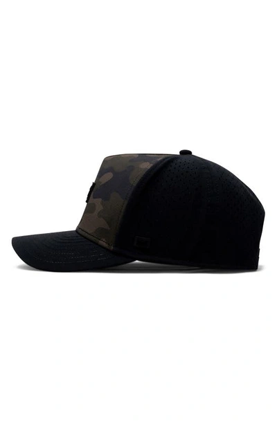 Melin Odyssey Brick Hydro Performance Snapback Hat In Olive Camo Midnight