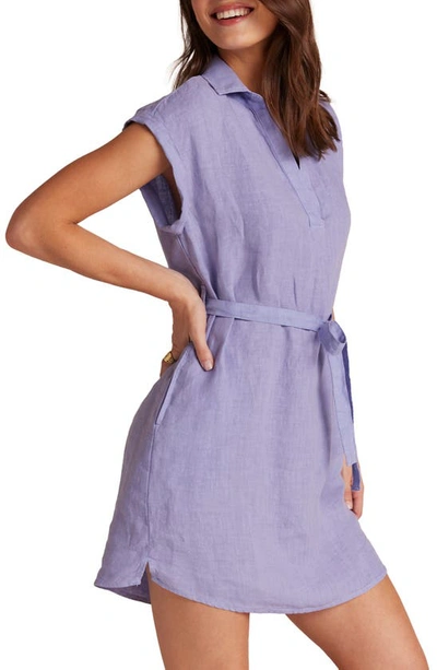 Shop Bella Dahl Belted Tunic Shirtdress In Purple Iris
