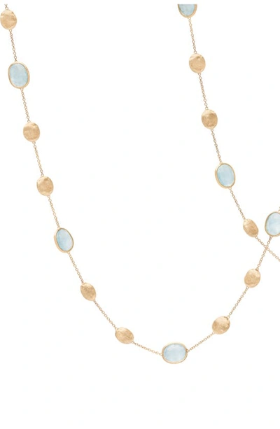 Shop Marco Bicego Siviglia Long Station Necklace In Yellow Gold