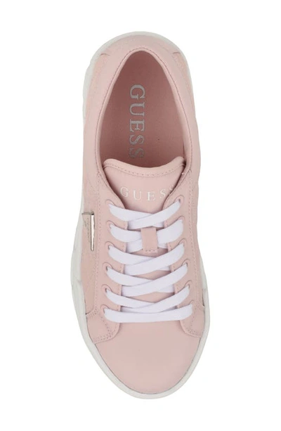 Guess Tesie Platform Sneaker In Light Pink