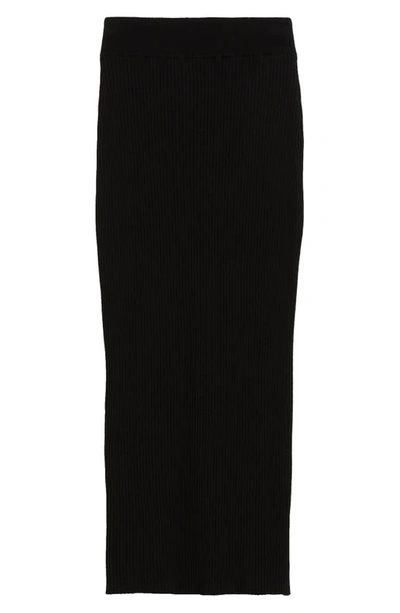 Shop Max Mara Calotta Rib Midi Pencil Skirt In Black