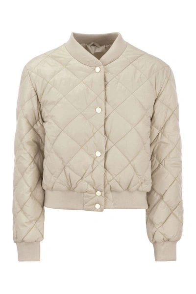 Shop 's Max Mara Bsoft - Reversible Canvas Bomber Jacket In Sand