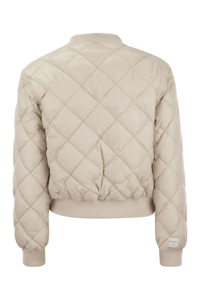 Shop 's Max Mara Bsoft - Reversible Canvas Bomber Jacket In Sand