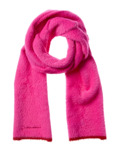 Shop Jacquemus L'echarpe Neve Scarf In Pink