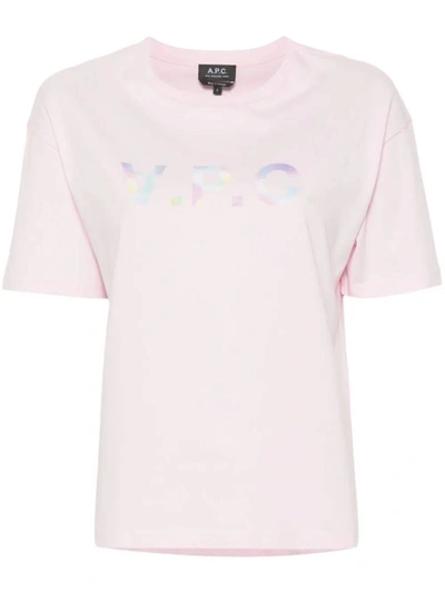 Shop Apc A.p.c. T-shirts And Polos In Pink