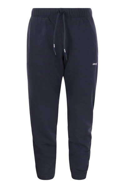 Shop Autry Sweatpants With Logo Patch In Blue