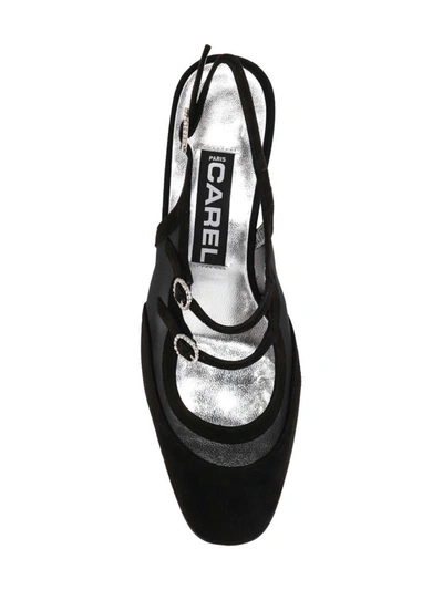 Shop Carel Paris Carel Flat Shoes In Chev Vel/resille Noire