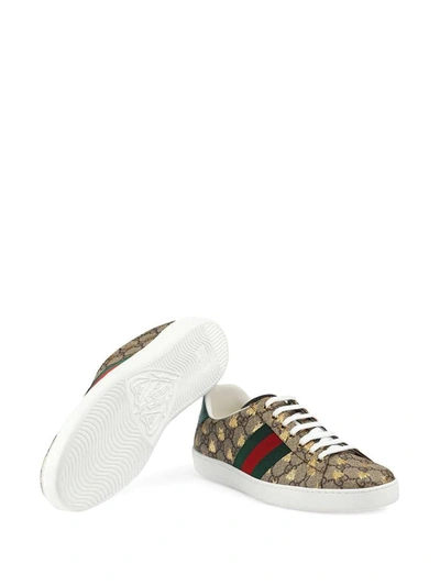 Shop Gucci Sneakers In Bei-eoro/vrv