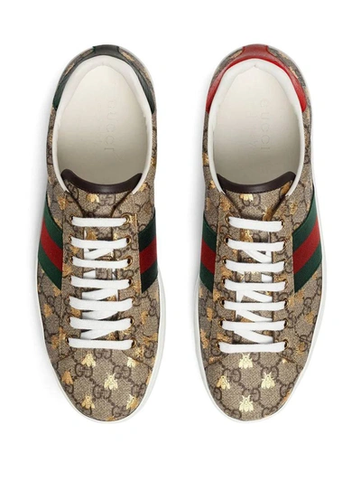 Shop Gucci Sneakers In Bei-eoro/vrv