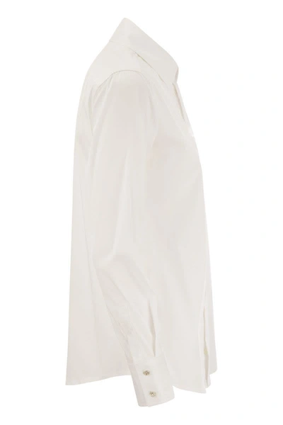 Shop Max Mara Studio Frine - Stretch Cotton Shirt In White