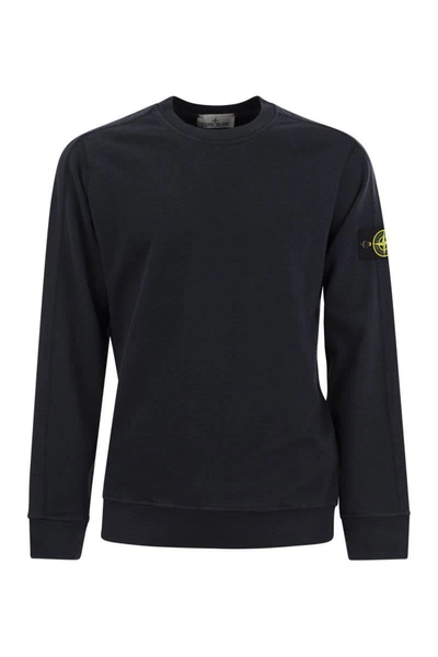 Shop Stone Island Round-neck Sweatshirt In Navy