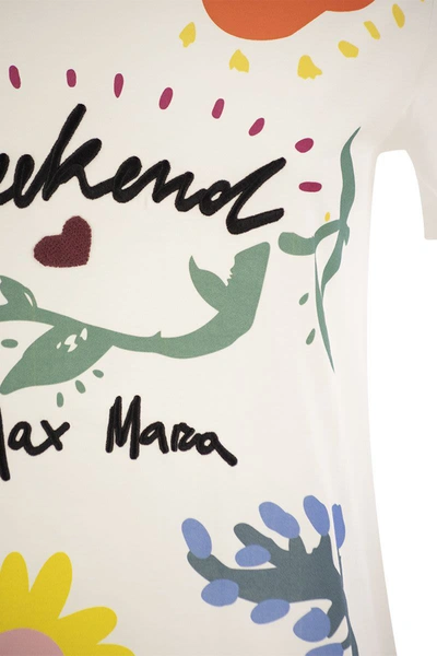 Shop Weekend Max Mara Cinema - Jersey T-shirt With Print In White