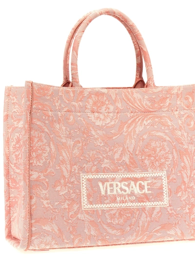 Shop Versace Athena Barocco Tote Bag Pink