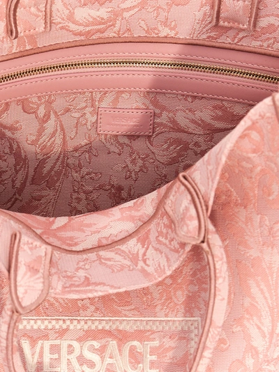 Shop Versace Athena Barocco Tote Bag Pink